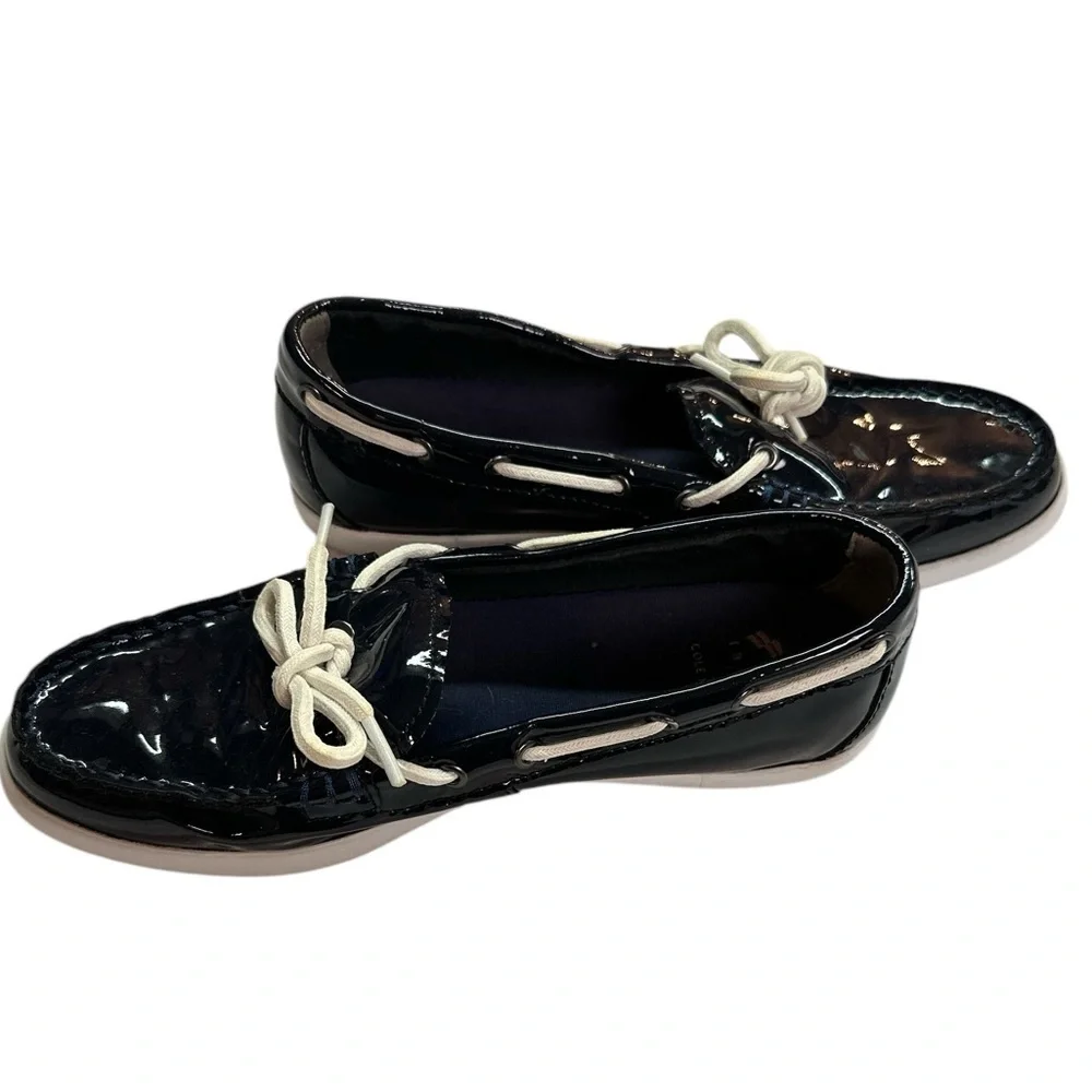 Cole Haan Nuntucket Camp Loafer Slip-on Moccasin Navy Patent 8B